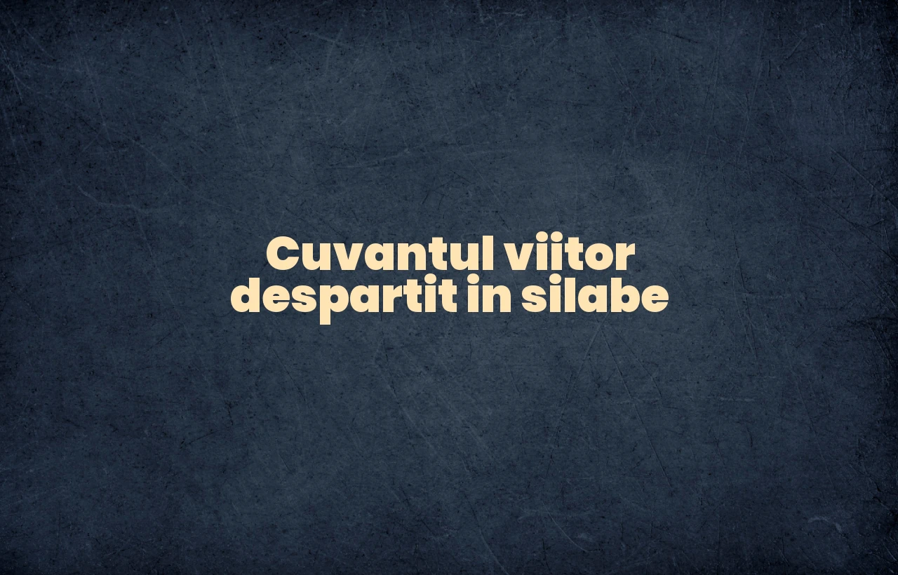 viitor despartit in silabe