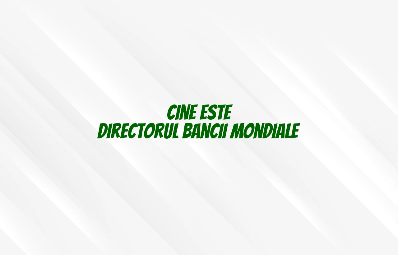 director banca mondiala